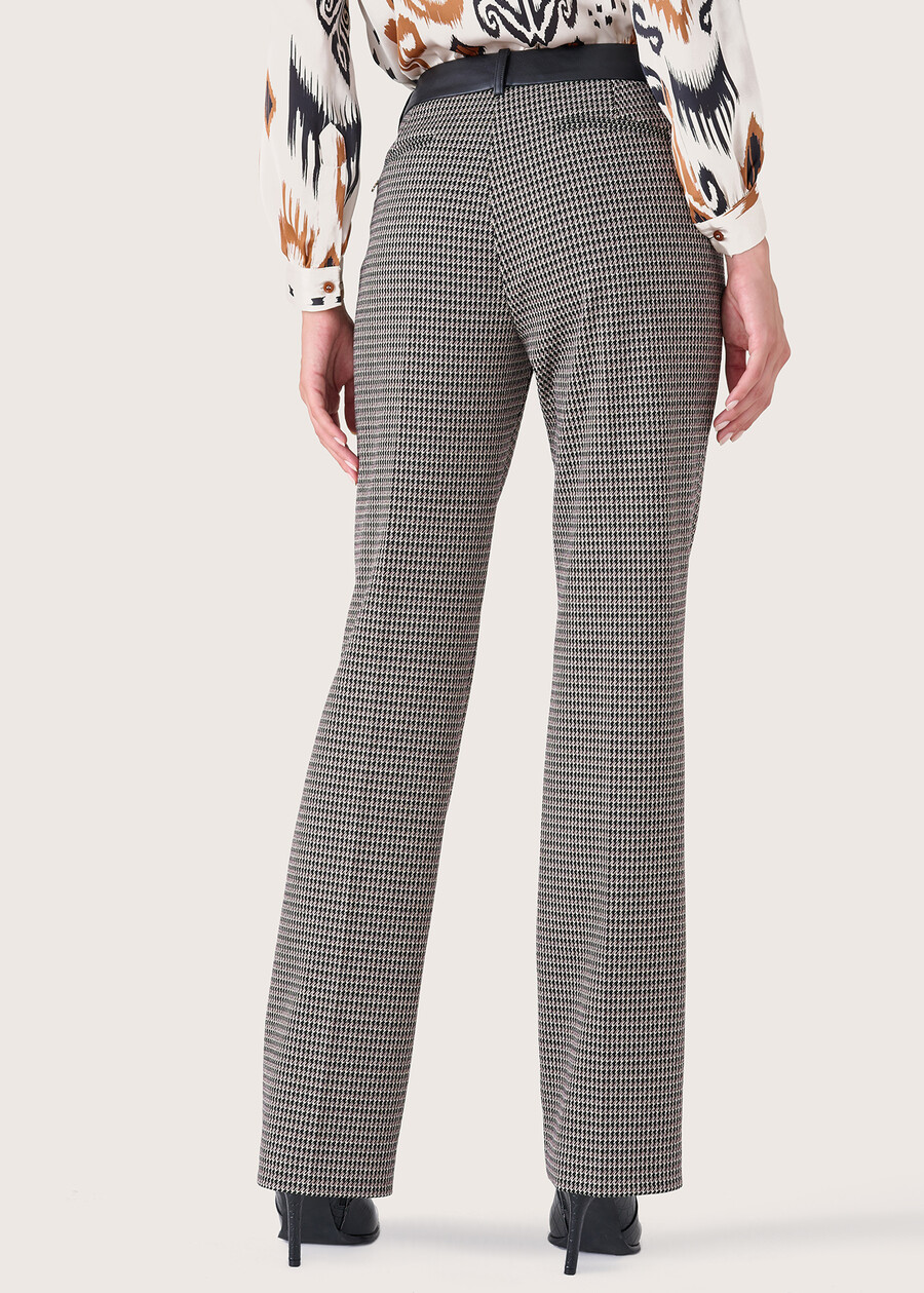 Clair houndstooth trousers NERO Woman , image number 4