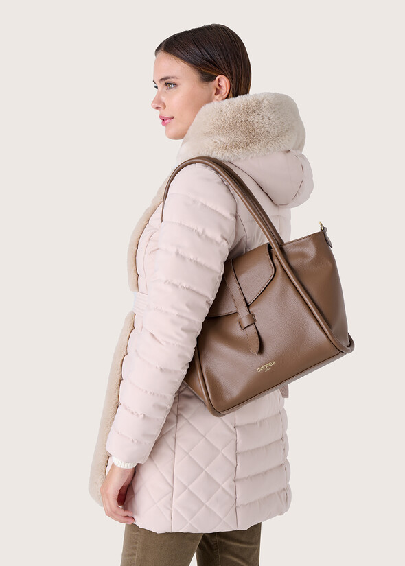 Borsa shopping Bridget in ecopelle NERO BLACKMARRONE CACAO Donna null