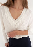 Maglia Margot con frange BIANCO WHITE Donna immagine n. 2