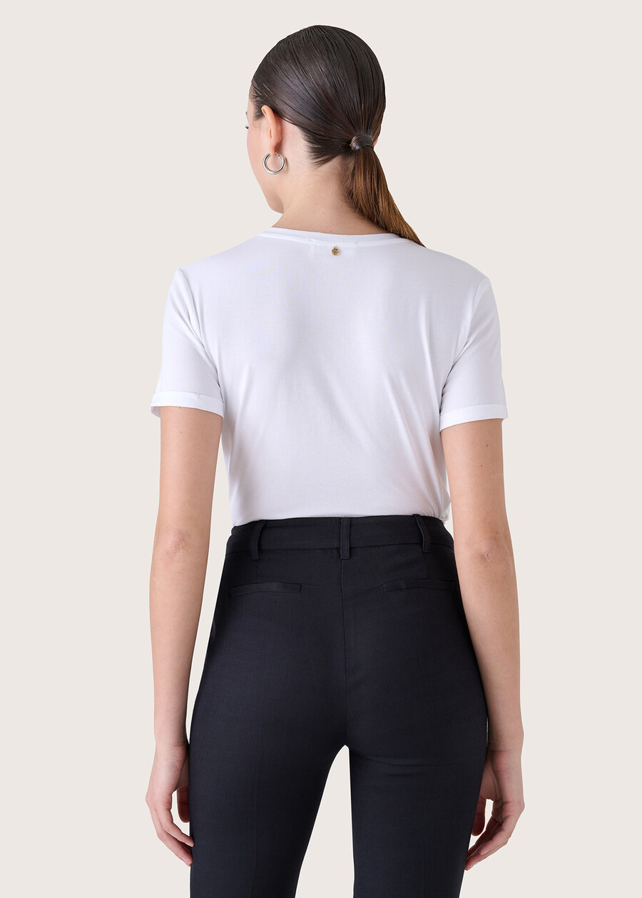 Sarri cotton t-shirt BIANCO WHITE Woman , image number 3