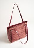 Bely geometric faux leather shopping bag ROSSO CHIANTI Woman image number 3