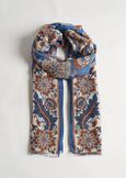 Sciarpa Saya con stampa fiori ramage BLU Donna immagine n. 1