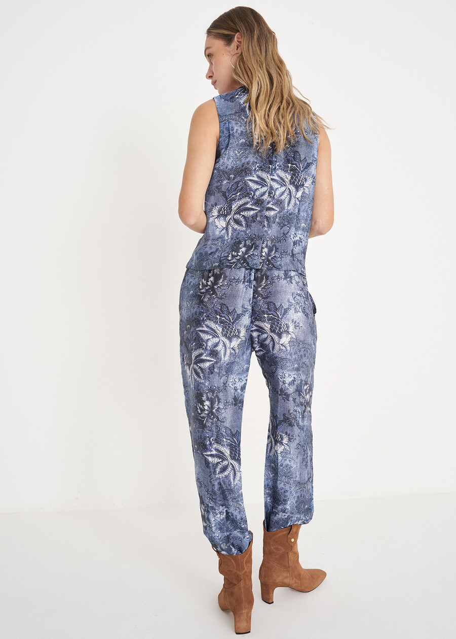Pantalone Phoebe in poliviscosa BLU Donna , immagine n. 5