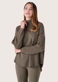 Marge turtleneck jersey VERDE CAPPERBEIGE GREIGE Woman image number 2
