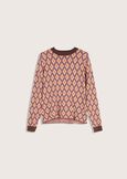 Melyna geometric pattern jersey MARRONE CASTAGNA Woman image number 4