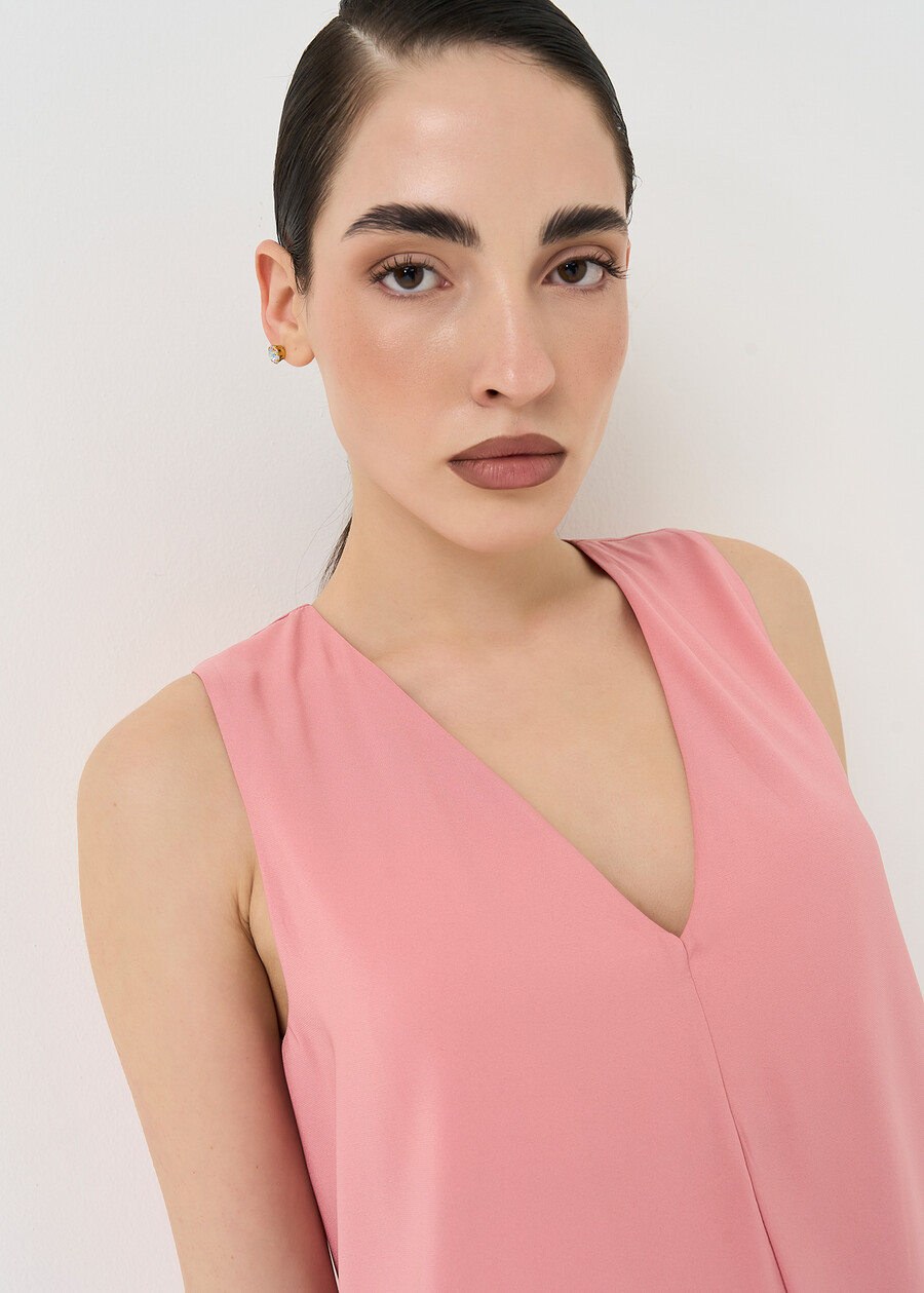 Top Tullio in satin con scollo a V ARANCIONEBEIGE Donna , immagine n. 2