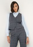 Archivio tailored check vest GRIGIO GREY Woman image number 1