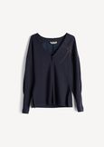 T-shirt effetto giacca in scuba BLU Donna immagine n. 4