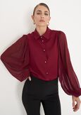 Candida double fabric shirt ROSSONERO BLACK Woman image number 2