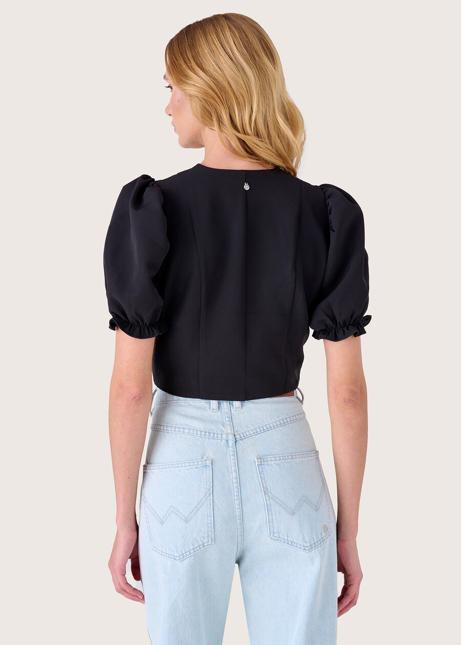 Camicia Carey con cristalli NERO Donna , immagine n. 3