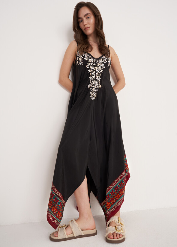 Abito Atolam Con Ricamo NERO BLACK Donna null