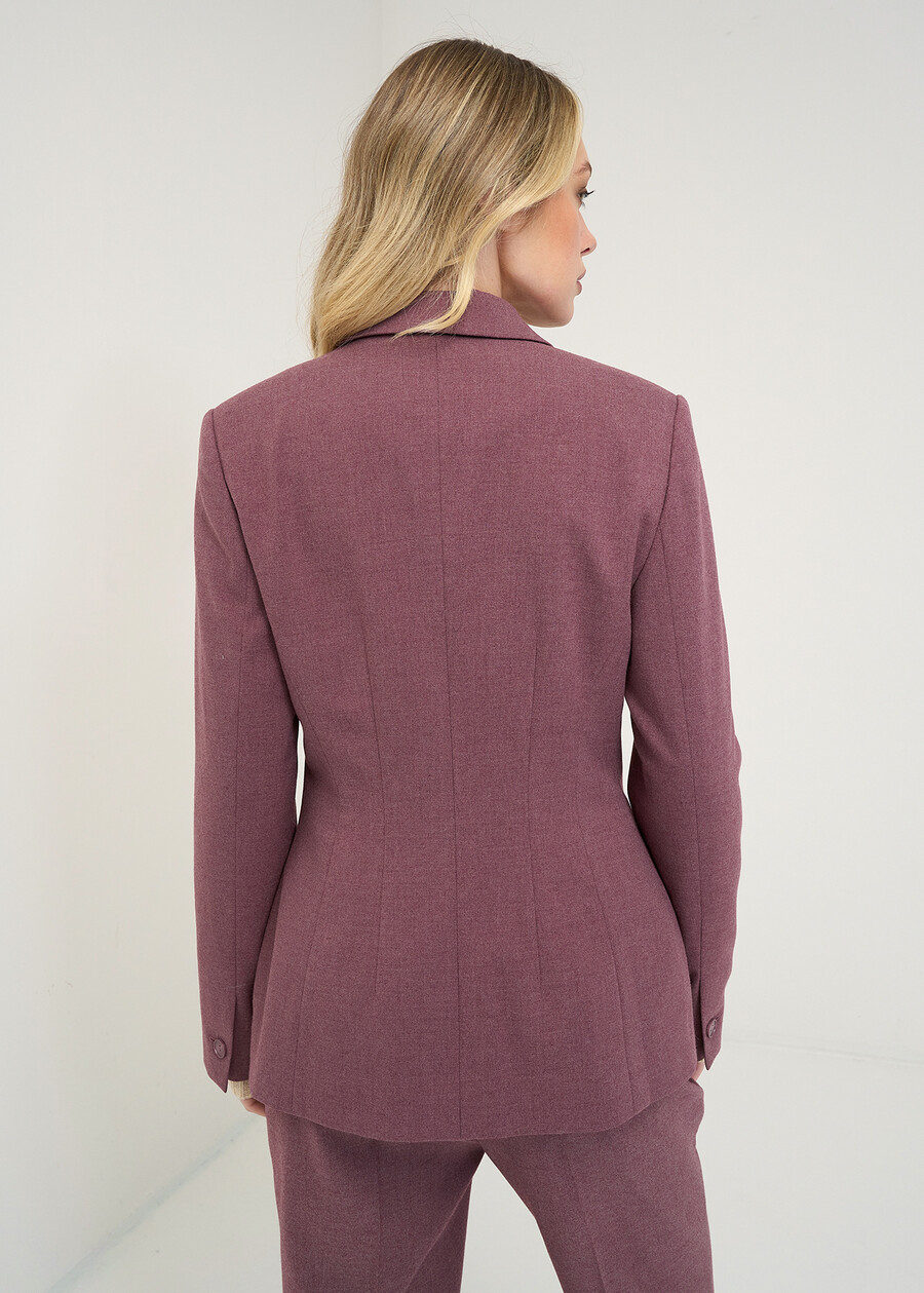 Blazer Gabriella taglio slim Archivio ROSSO BORDEAUX Donna , immagine n. 5