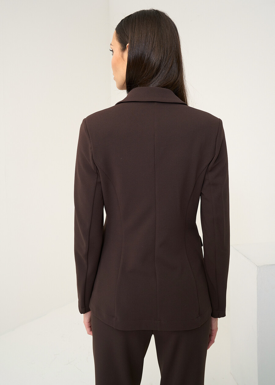 Blazer Giselle monopetto slim ROSSO BORDEAUXVERDE GARDENMARRONE Donna , immagine n. 4