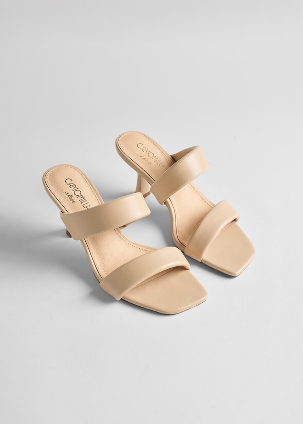 Sandalo Sindy sabot imbottito BEIGE DOESKIN Donna null