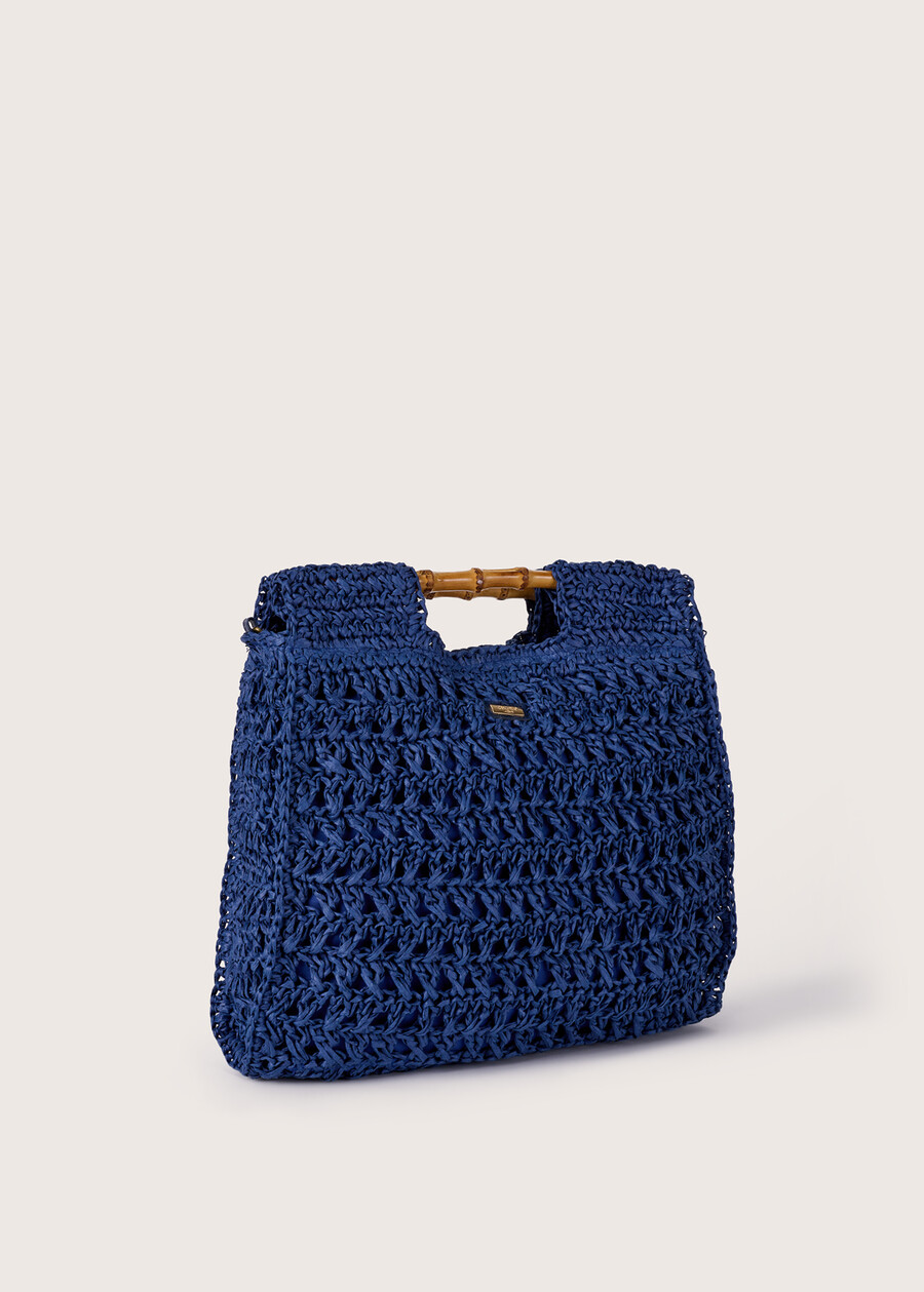 Borsa a sacca Barilia in paglia BLU AVIONMARRONE MOKA Donna , immagine n. 2