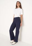 Dean denim cotton trousers DENIM MEDIUM DENIMBLUE OLTREMARE  Woman image number 1