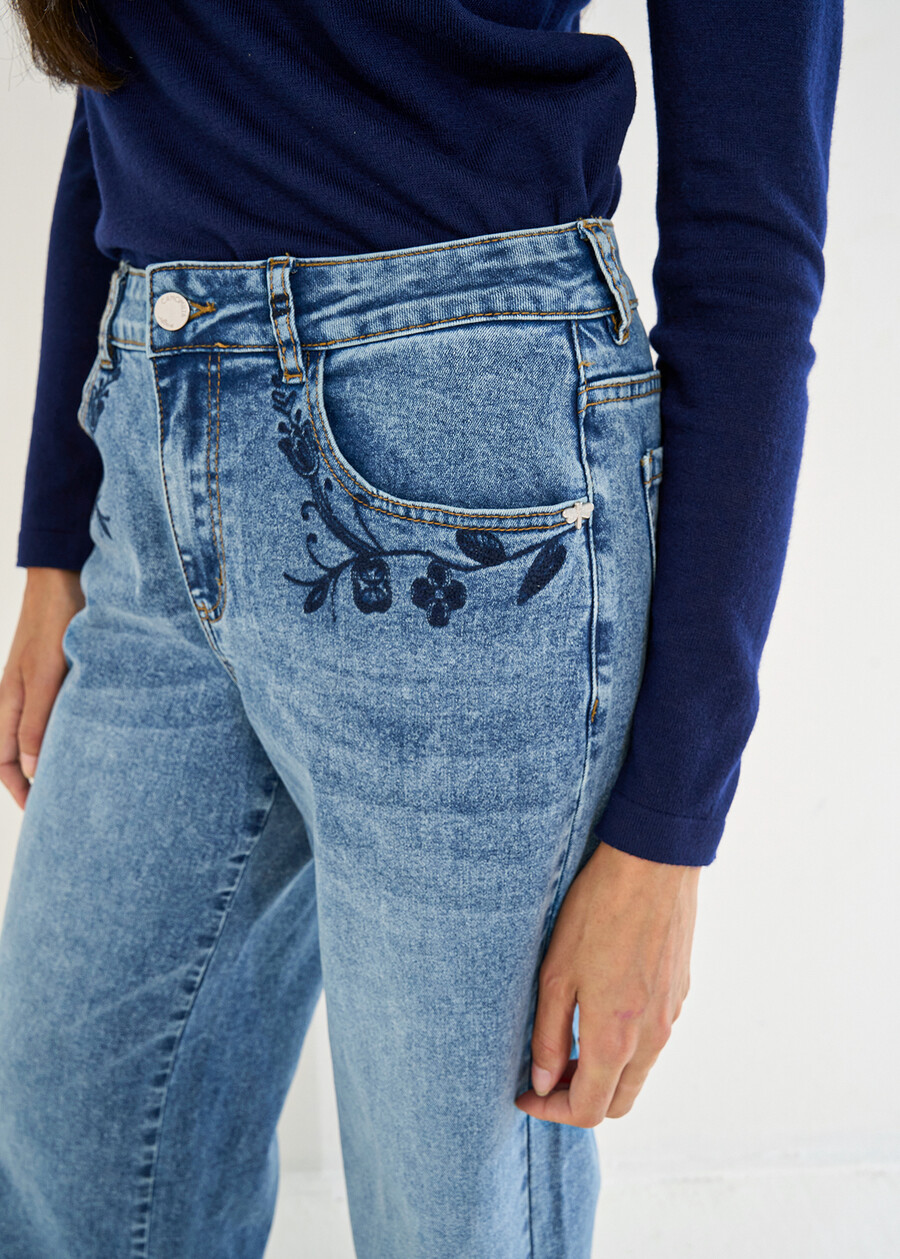 Jeans Carrie con ricamo DENIM MEDIUM DENIM Donna , immagine n. 3