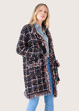 Cardigan Cardi in tessuto bouclé NERO BLACK Donna immagine n. 3