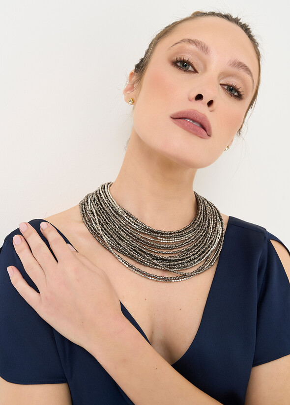 Collana multifilo Giovy GRIGIO SILVER  Donna null