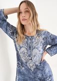 Blusa Carillon a fantasia BLU Donna immagine n. 2