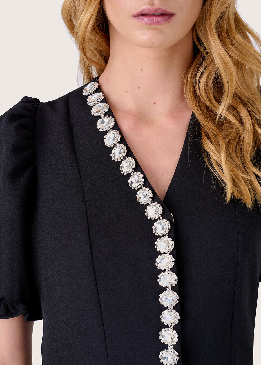 Camicia Carey con cristalli NERO Donna , immagine n. 2