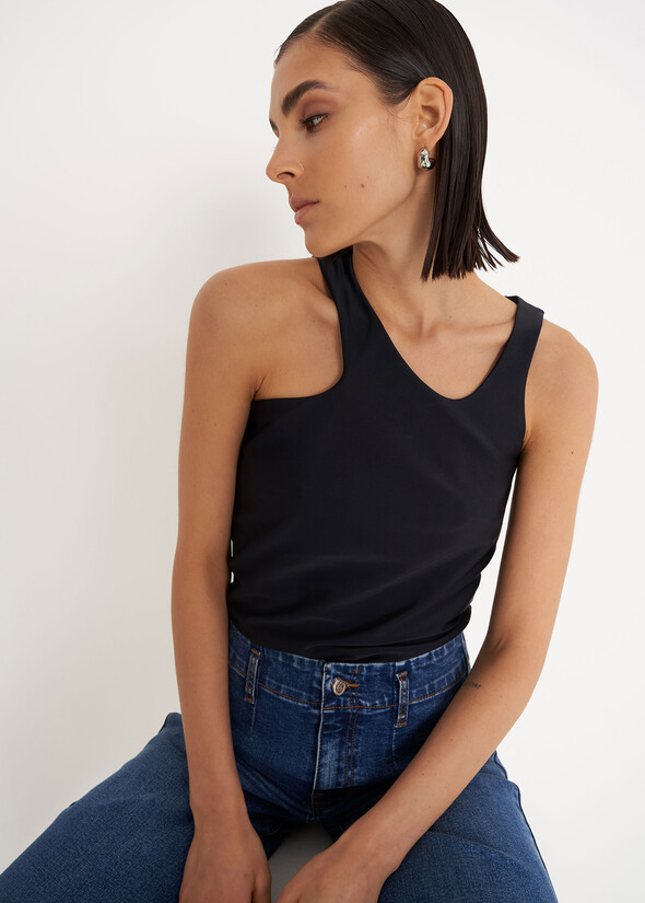 Tildy jersey fabric NERO BLACK Woman null
