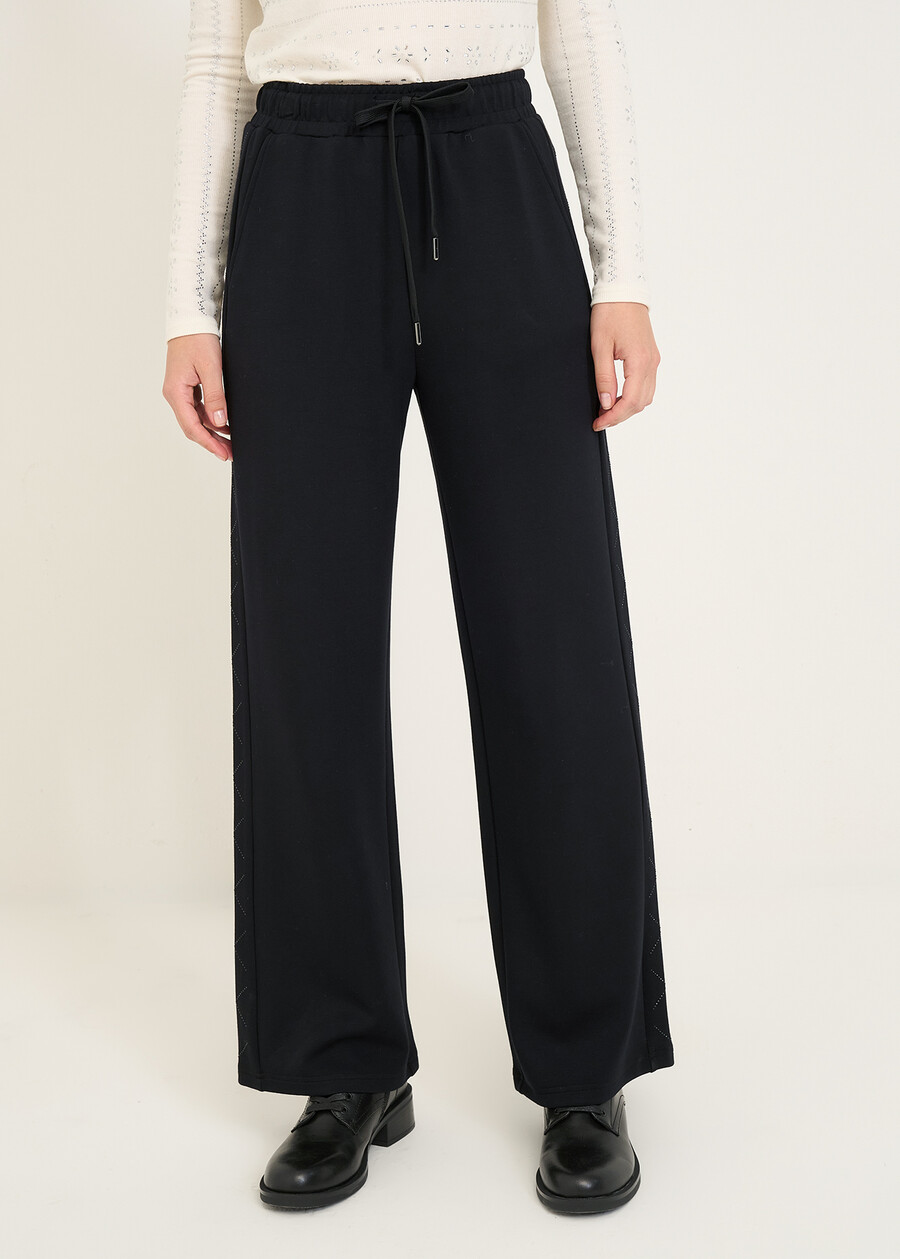 Pantaloni jogger Paddy con strass NERO Donna , immagine n. 2