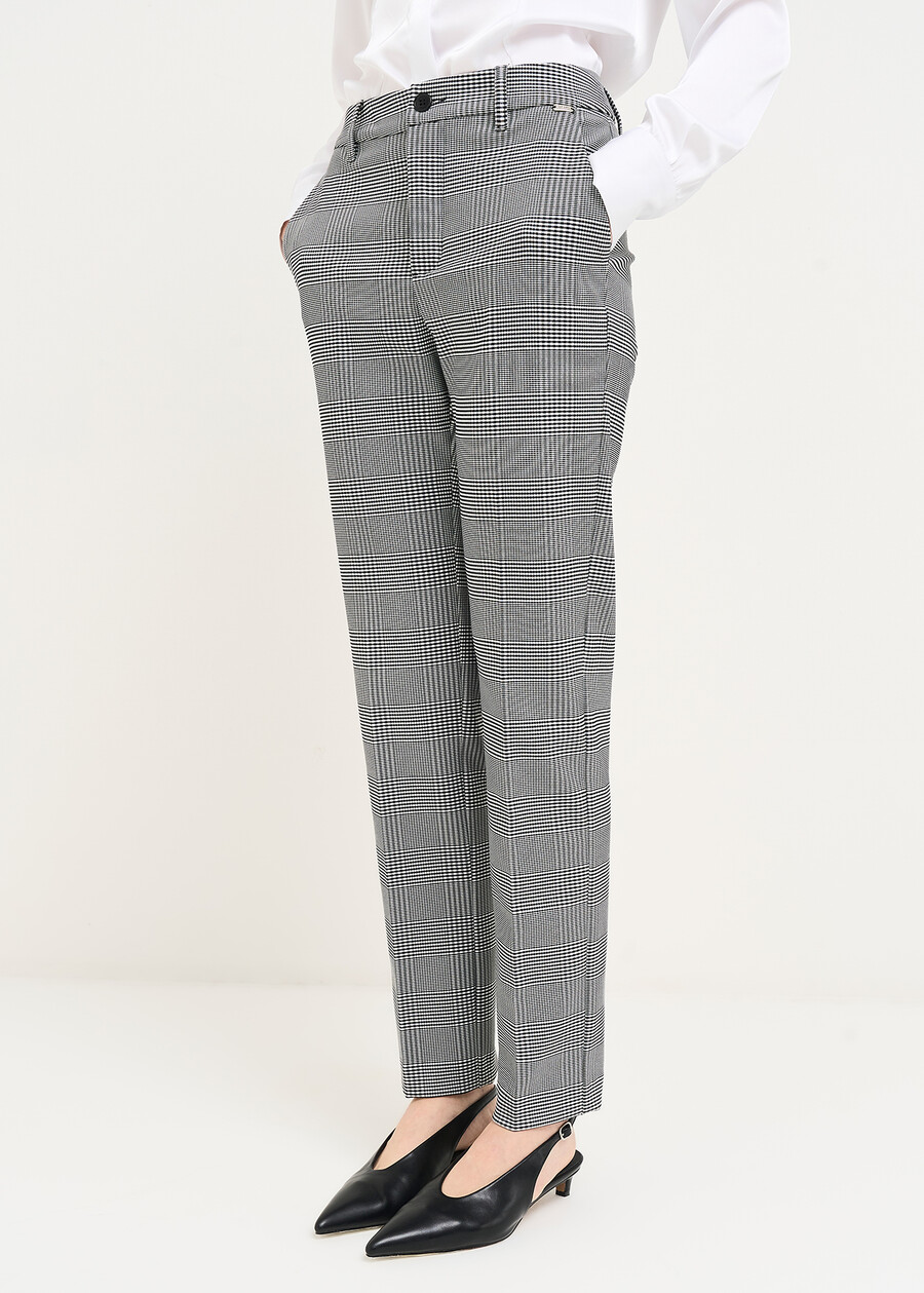 Alice micro check trousers NERO BLACK Woman , image number 4