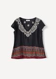 Bard Printed Blouse with Embroidery NERO BLACK Woman image number 4