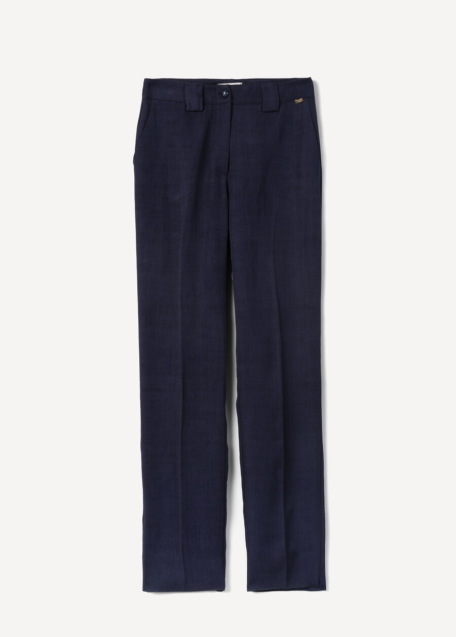 Alice-E linen e viscose trousers BLUMARRONE JAVABIANCO WHITEBLUE TURCHESE Woman , image number 6