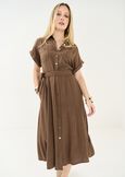 Abito midi chemisier Aron MARRONE Donna immagine n. 1