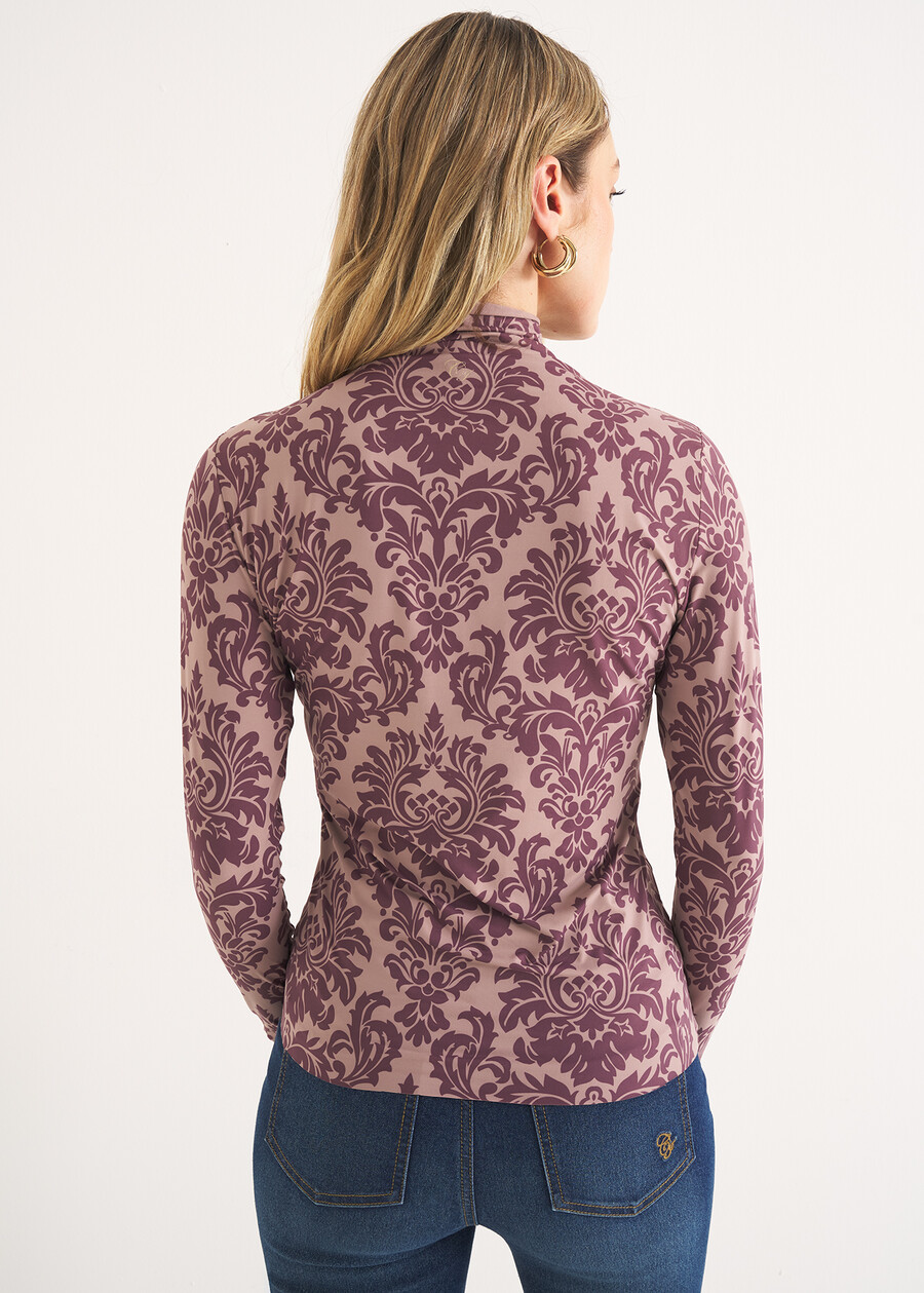 T-shirt Simona collo alto BLU MIDNIGHTROSA Donna , immagine n. 3