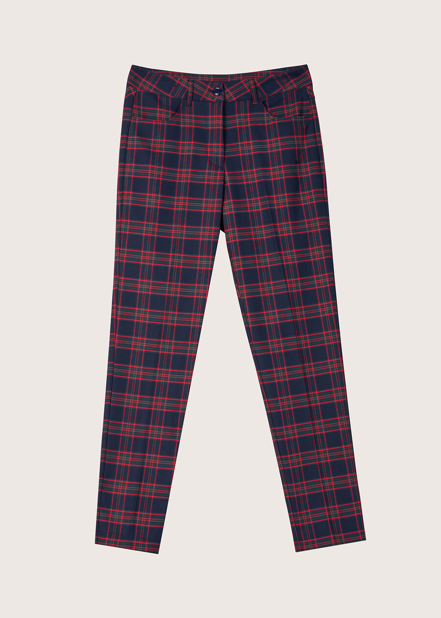 Kate check pattern trousers BLUE OLTREMARE  Woman , image number 5