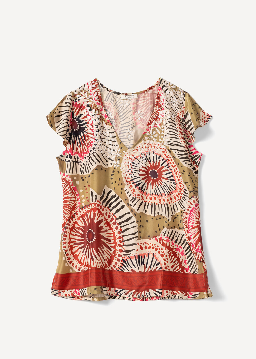 Shelly printed blouse with embroidery FUFOF Woman , image number 5
