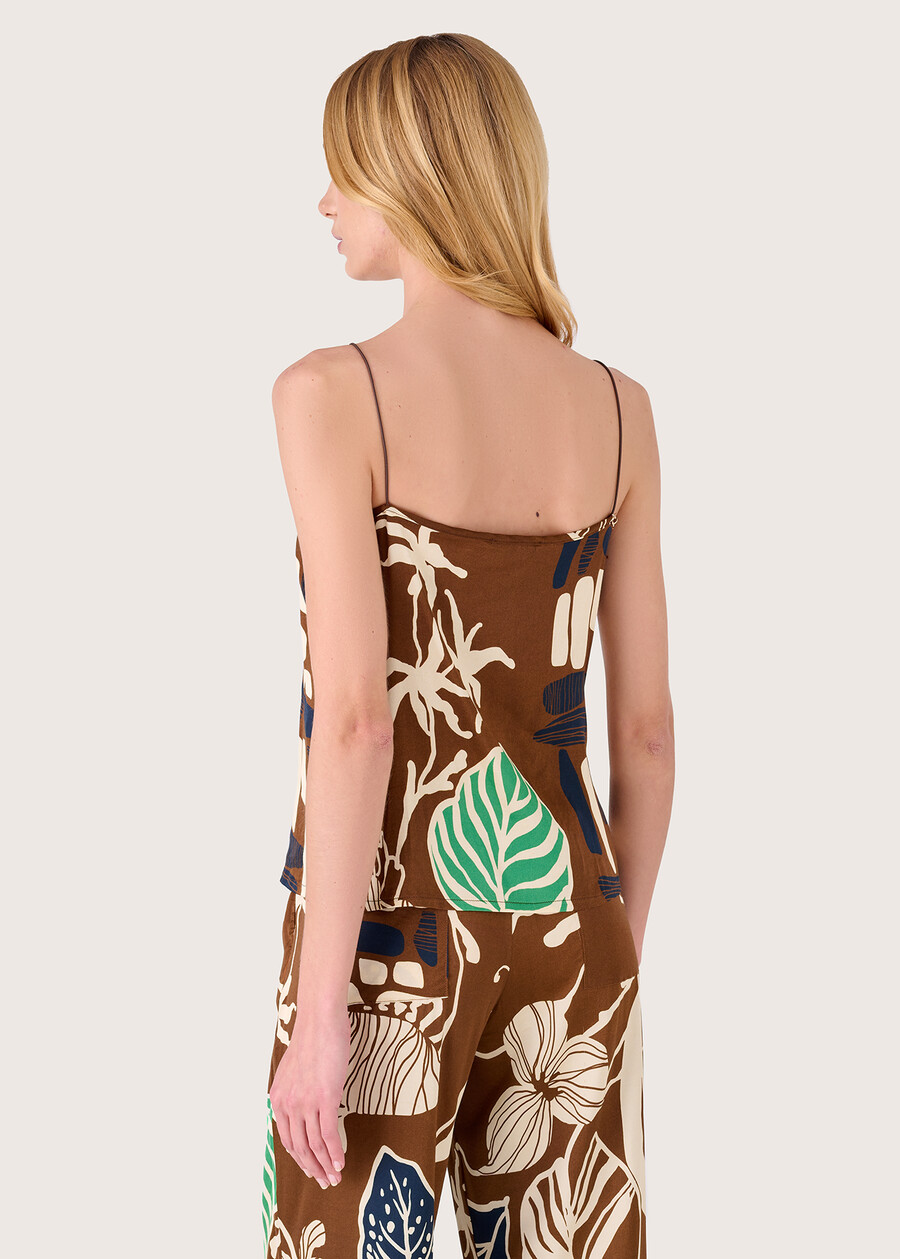 Tod top with japanese print MARR CACAO Woman , image number 3
