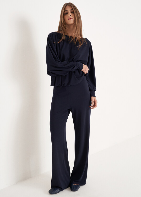 Pantalone Giorgia in jersey BLUE OLTREMARE  Donna null