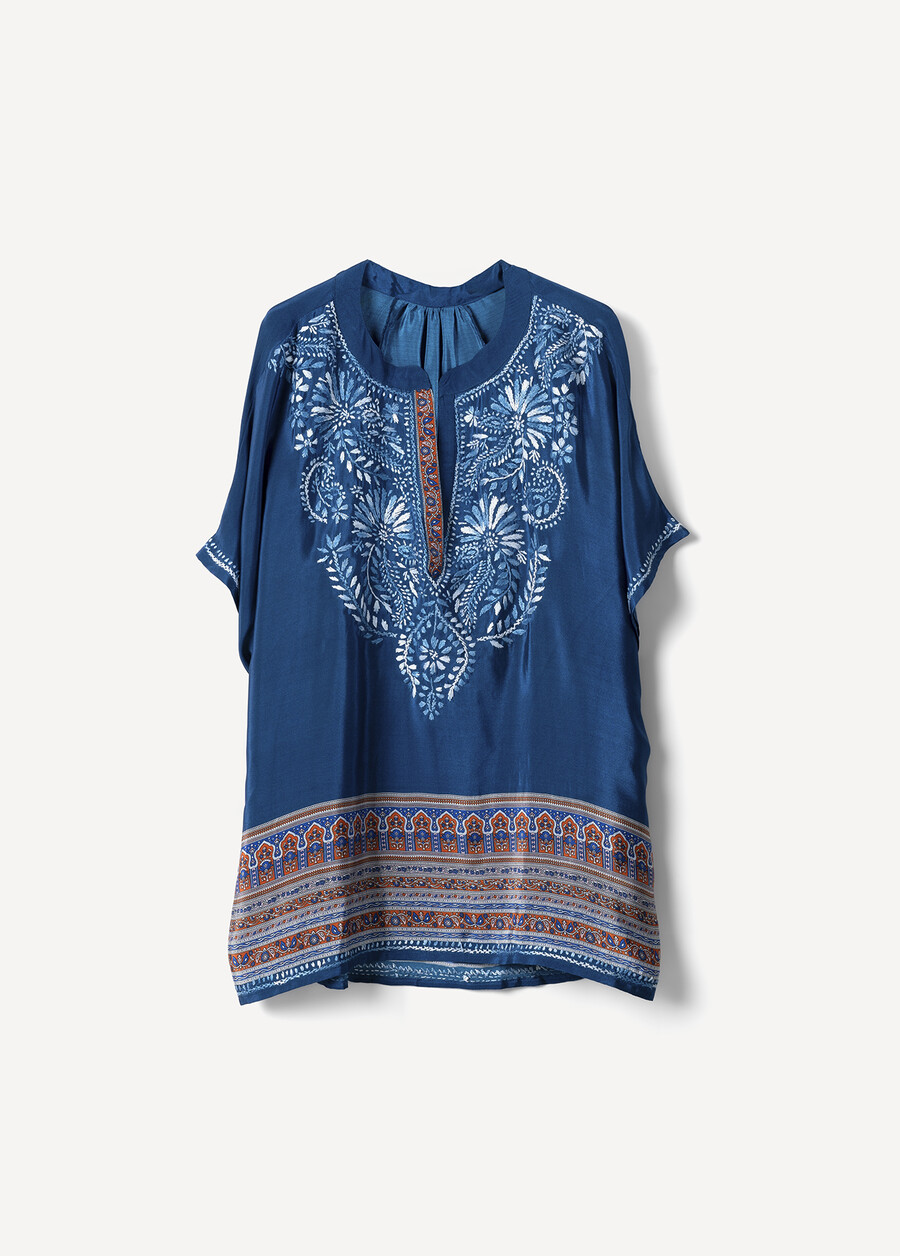 Batter Printed Blouse with Embroidery BLU OTTANIO Woman , image number 6