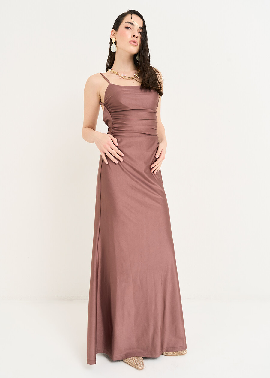 Abito lungo Adam arricciato VIOLA Donna , immagine n. 1