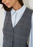 Archivio tailored check vest GRIGIO GREY Woman image number 2