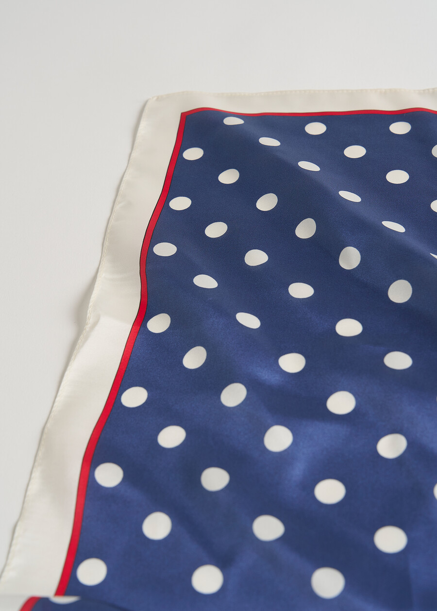 Foulard Smeralda con fantasia a pois ROSSO Donna , immagine n. 3