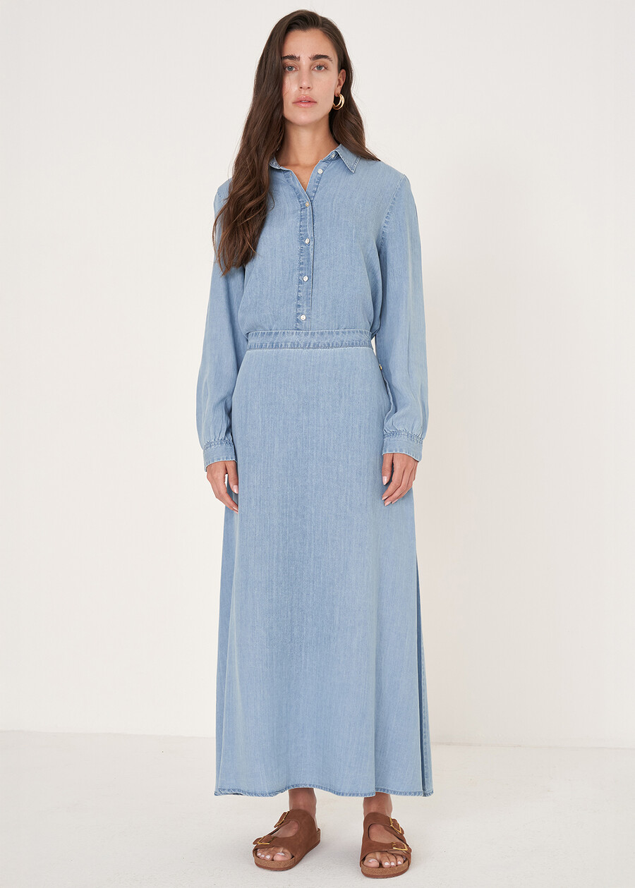 Gonna Gus in cotone e lino
 DENIM MEDIUM DENIM Donna , immagine n. 2
