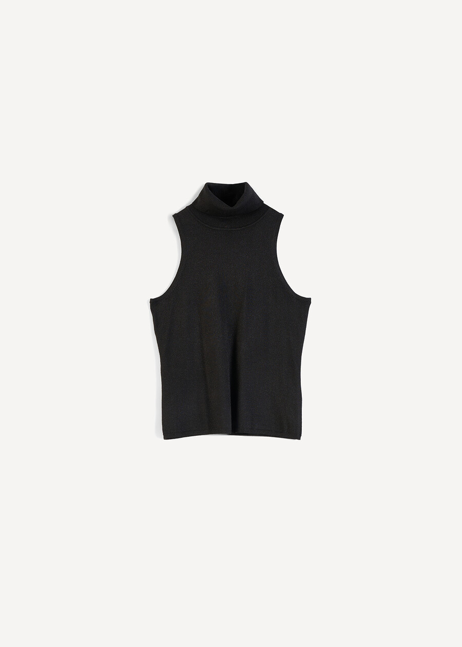 Top Tom sbracciato in maglia lurex NERO BLACKGOLD Donna , immagine n. 6