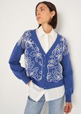 Cardigan Cross con ricamo frontale BLUBEIGE Donna immagine n. 1