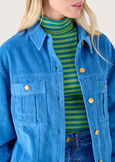 Giubbotto Gigi in 100% velluto di cotone BLU AVION Donna immagine n. 3