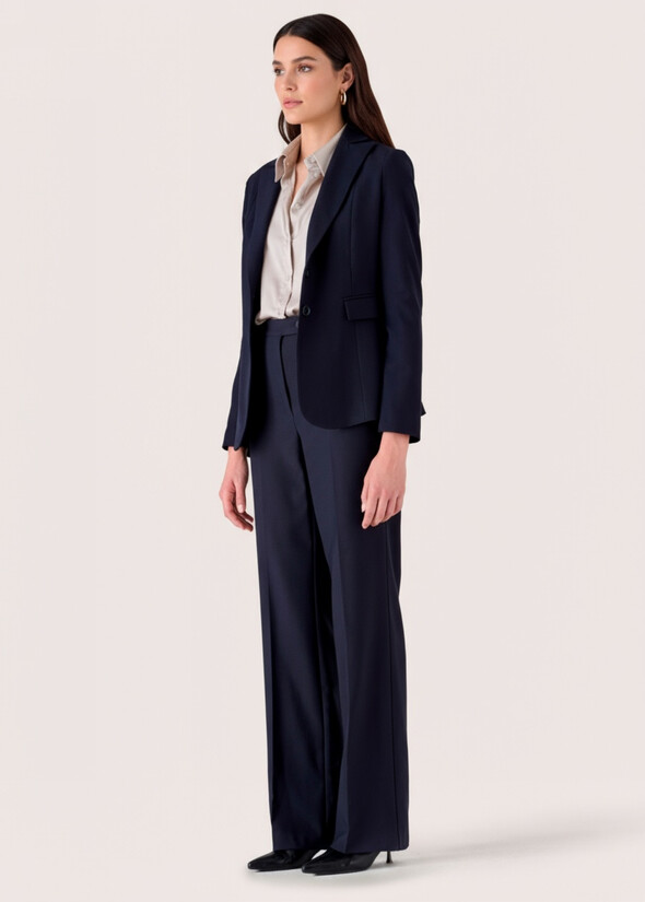 Pantalone Giorgia in tessuto tecnico BLU Donna null