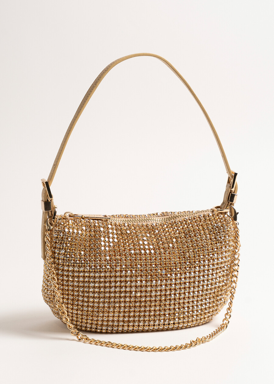 Pochette Barbara con cristalli GOLDGRIGIO SILVER  Donna , immagine n. 2