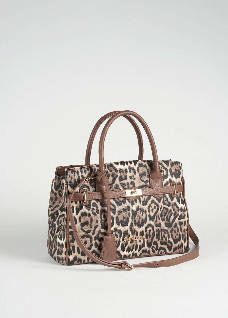 Belly Black animalier shopping bag NERO BLACK Woman , image number 2