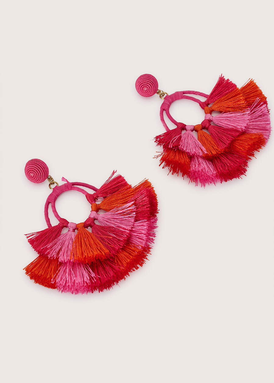 Gladyna earrings with tassels ROSSO GERANIO Woman , image number 3
