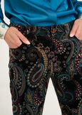Jeans Cindy flare in vellutino stampato NERO Donna immagine n. 4