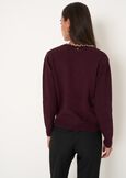 Malawi V-neck sweater BLU MIDNIGHTVIOLA VINACCIA Woman image number 3